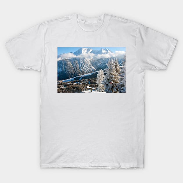 Courchevel 1850 3 Valleys French Alps France T-Shirt by AndyEvansPhotos